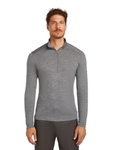 Icebreaker Unterwäsche Langarmshirt Half-Zip 200 Oasis LS - Merinowolle, enganliegend - grau Herren